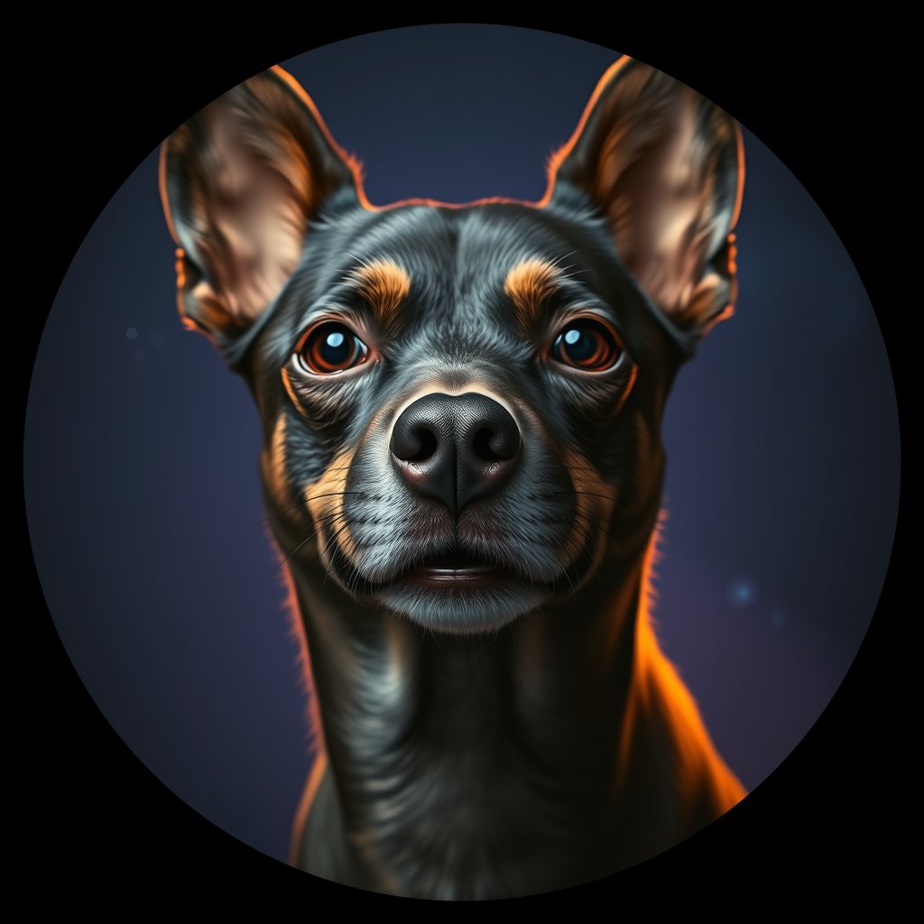 Cosmic medallion portrait of Chern_City_Chern_City_44, a Feral Dog Chernobyl