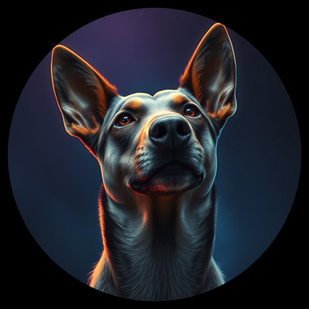 Cosmic medallion portrait of Chern_City_Chern_City_45, a Feral Dog Chernobyl