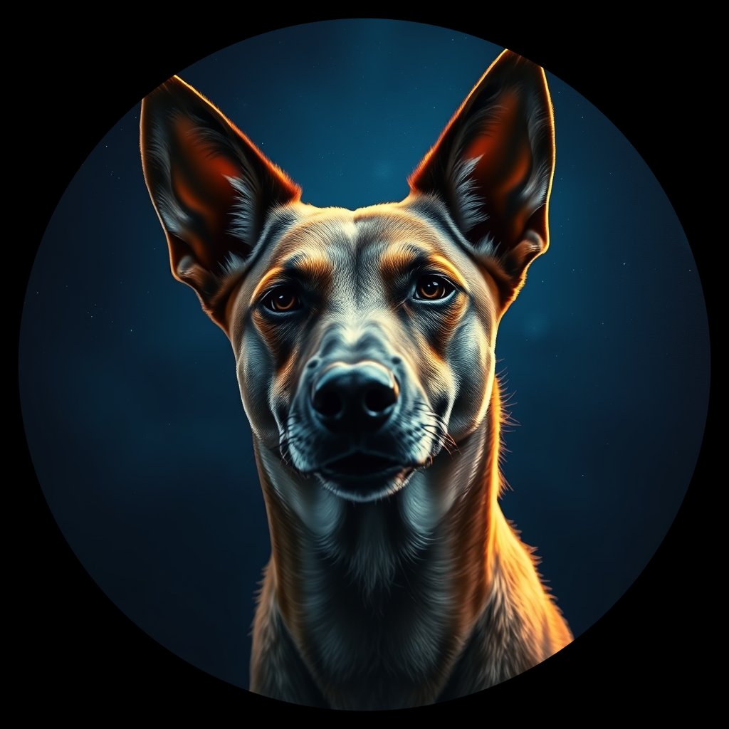 Cosmic medallion portrait of Chern_City_Chern_City_49, a Feral Dog Chernobyl