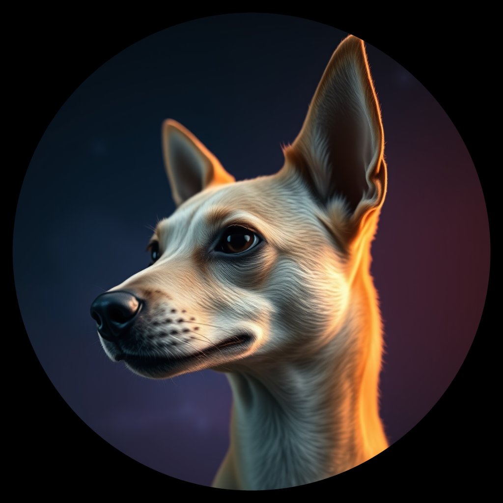 Cosmic medallion portrait of Chern_City_Chern_City_51, a Feral Dog Chernobyl