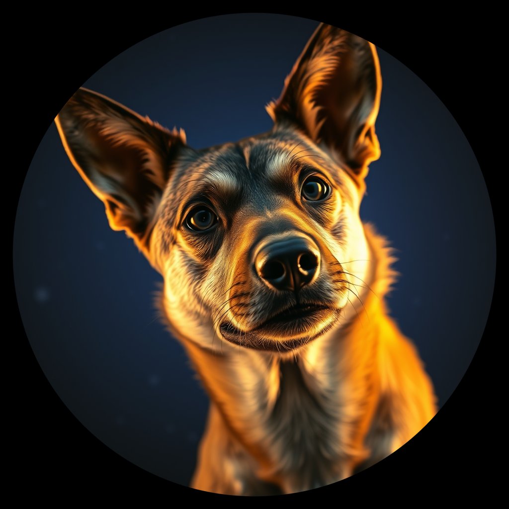 Cosmic medallion portrait of Chern_City_Chern_City_52, a Feral Dog Chernobyl