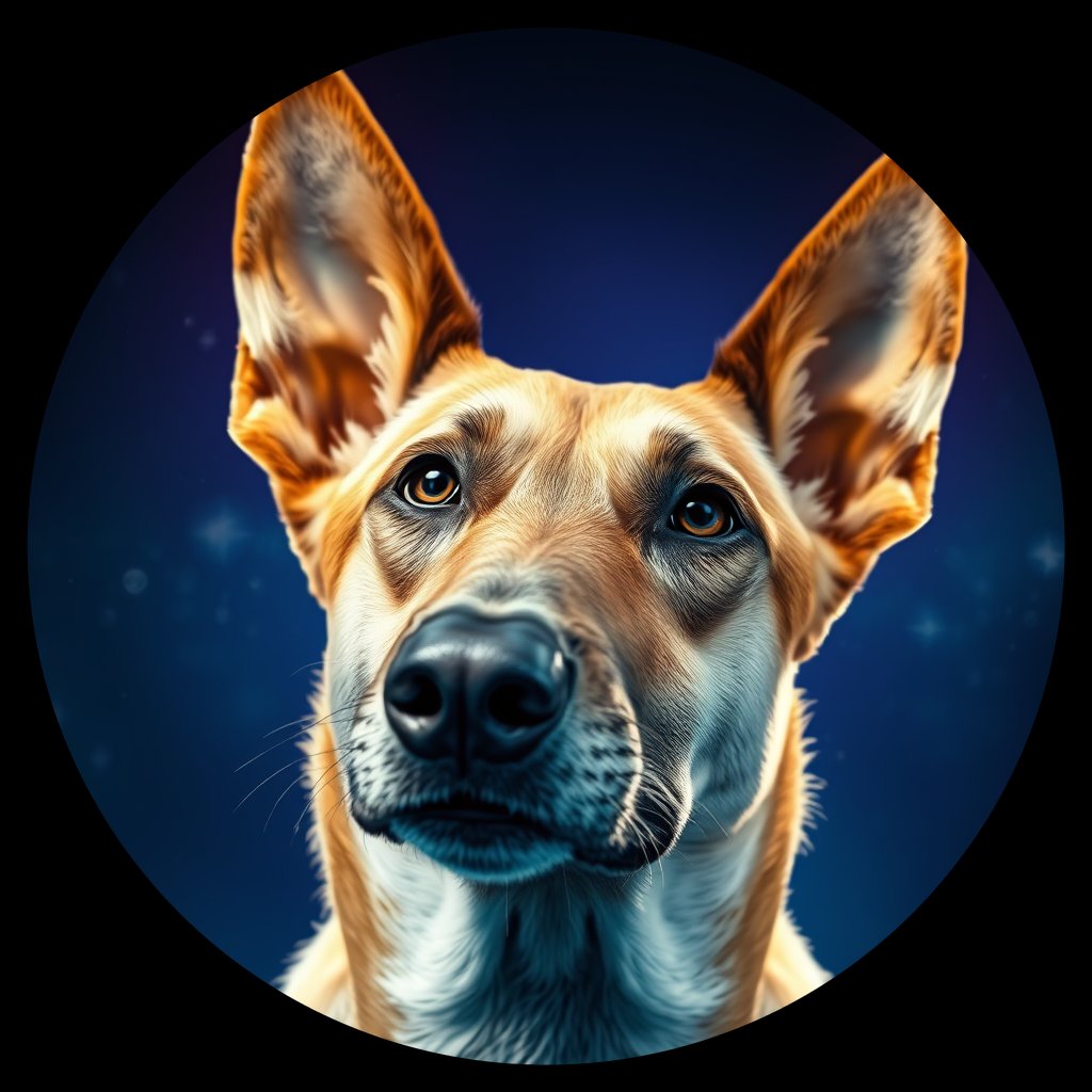 Cosmic medallion portrait of Chern_City_Chern_City_53, a Feral Dog Chernobyl