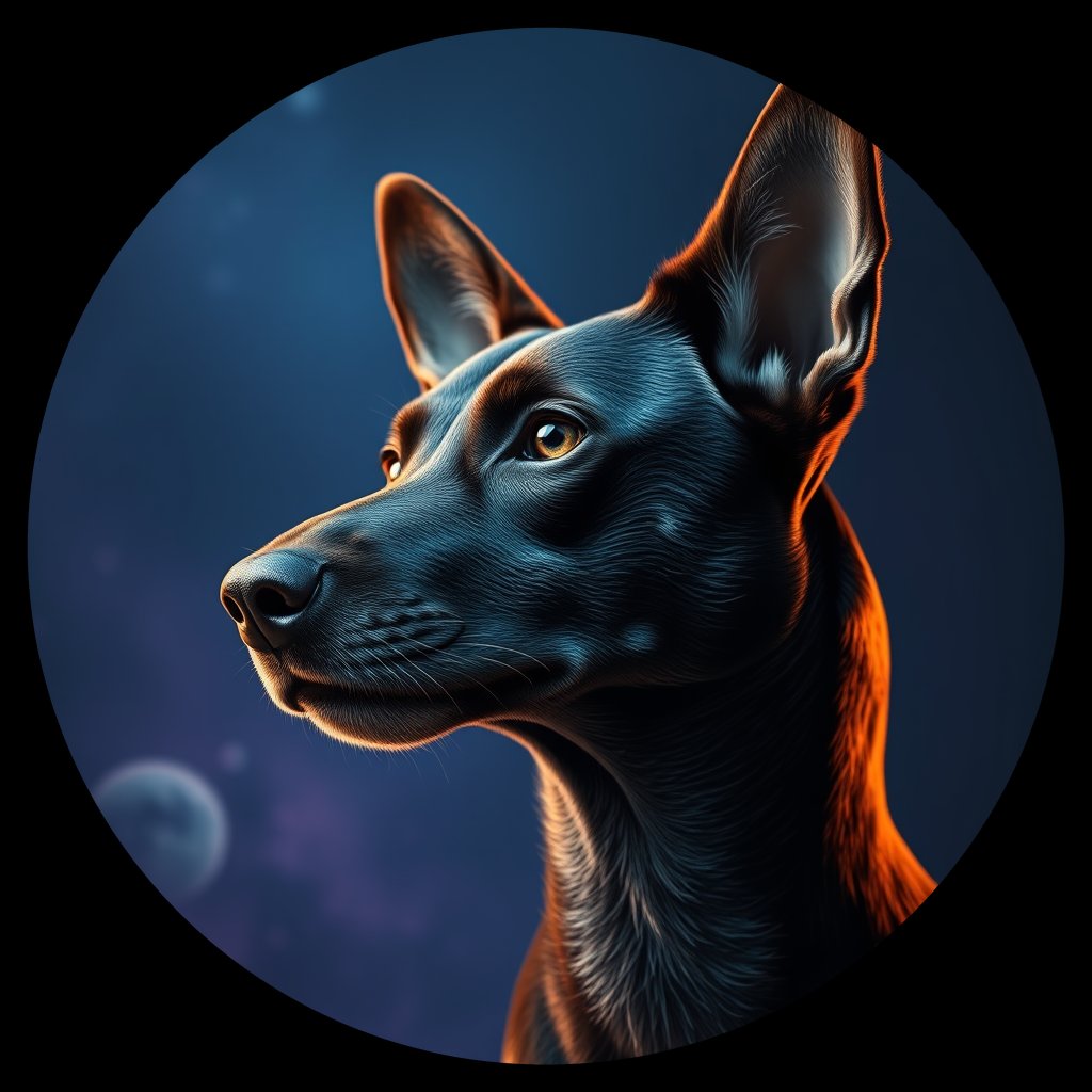 Cosmic medallion portrait of Chern_City_Chern_City_54, a Feral Dog Chernobyl