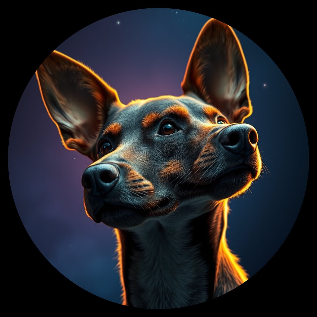 Cosmic medallion portrait of Chern_City_Chern_City_56, a Feral Dog Chernobyl