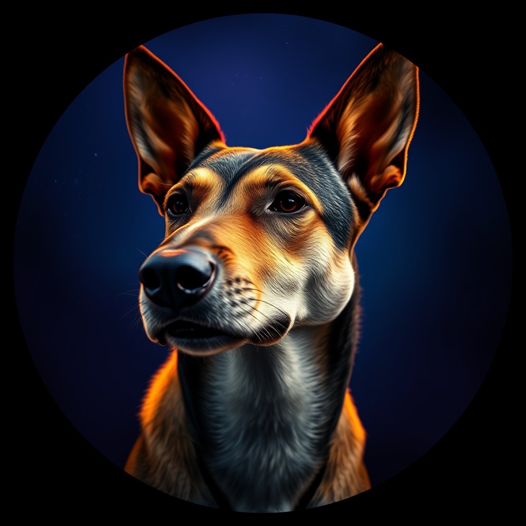 Cosmic medallion portrait of Chern_City_Chern_City_57, a Feral Dog Chernobyl