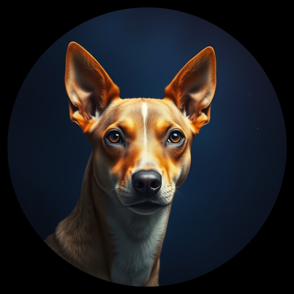 Cosmic medallion portrait of Chern_City_Chern_City_58, a Feral Dog Chernobyl