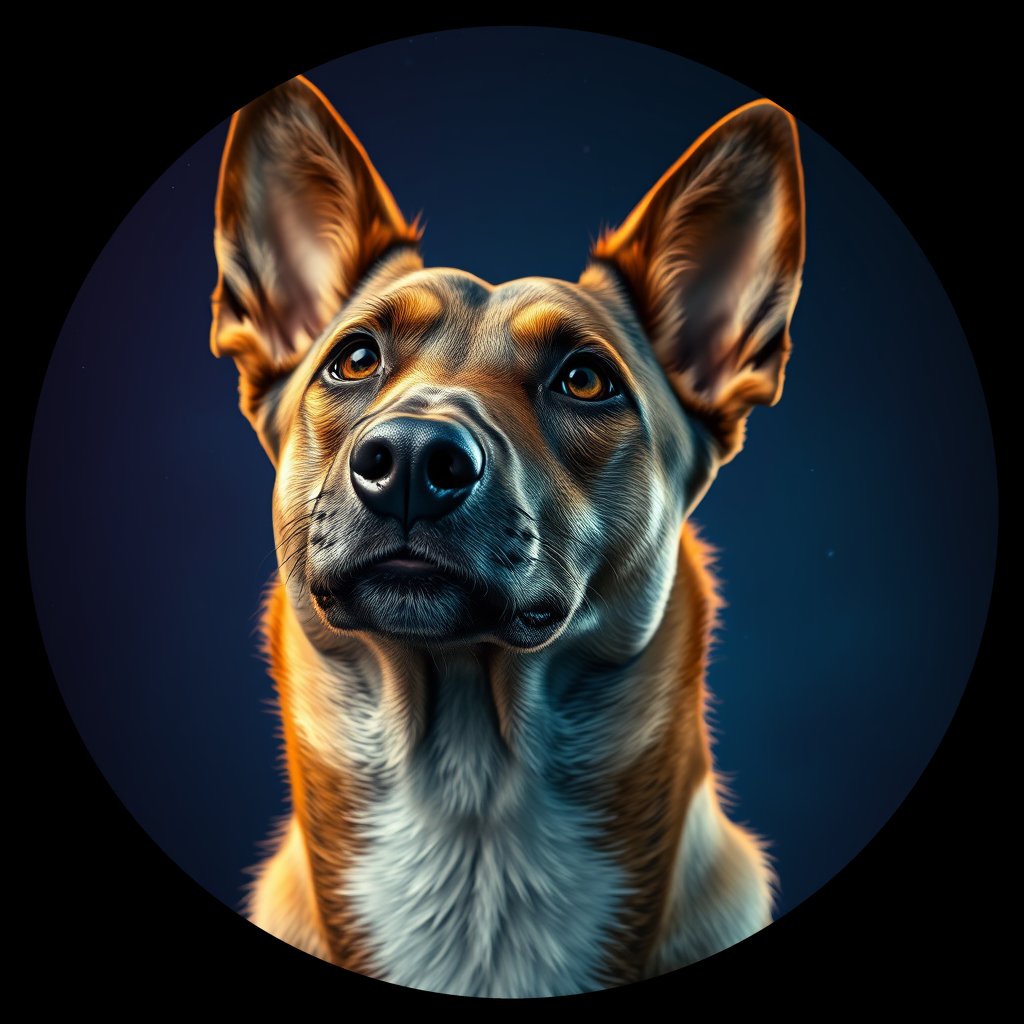 Cosmic medallion portrait of Chern_City_Chern_City_59, a Feral Dog Chernobyl