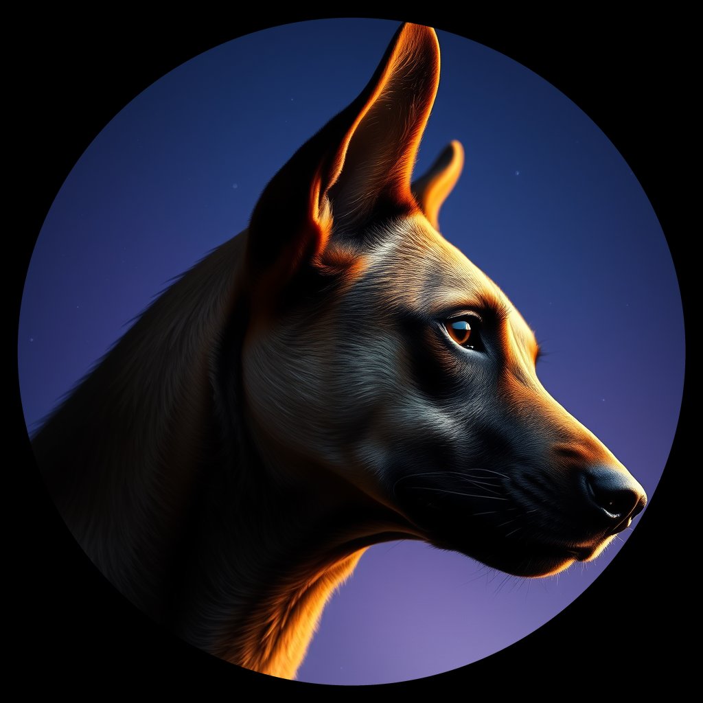 Cosmic medallion portrait of Chern_City_Chern_City_63, a Feral Dog Chernobyl