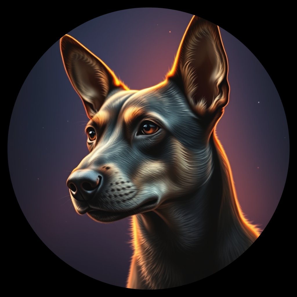Cosmic medallion portrait of Chern_City_Chern_City_64, a Feral Dog Chernobyl