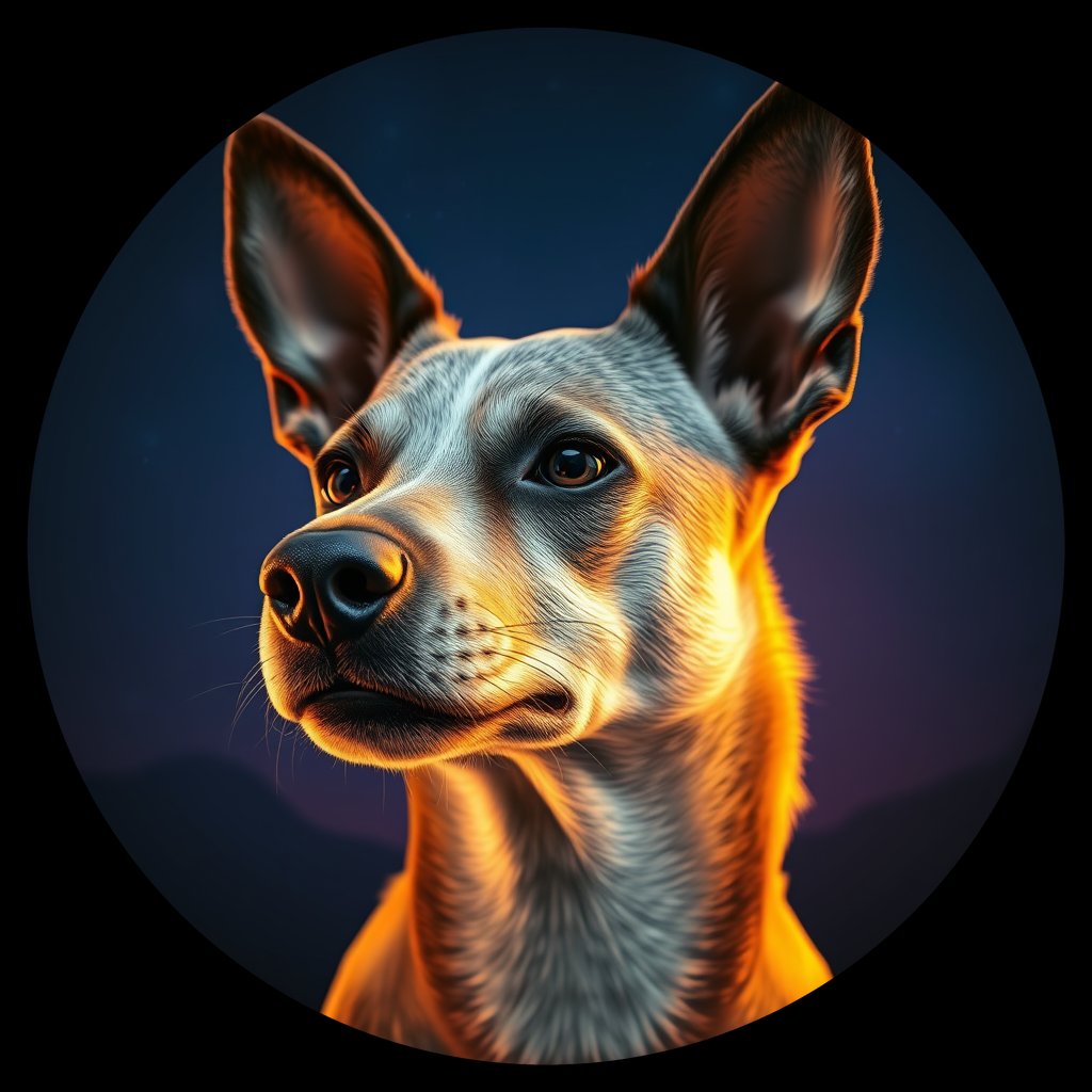 Cosmic medallion portrait of Chern_City_Chern_City_65, a Feral Dog Chernobyl