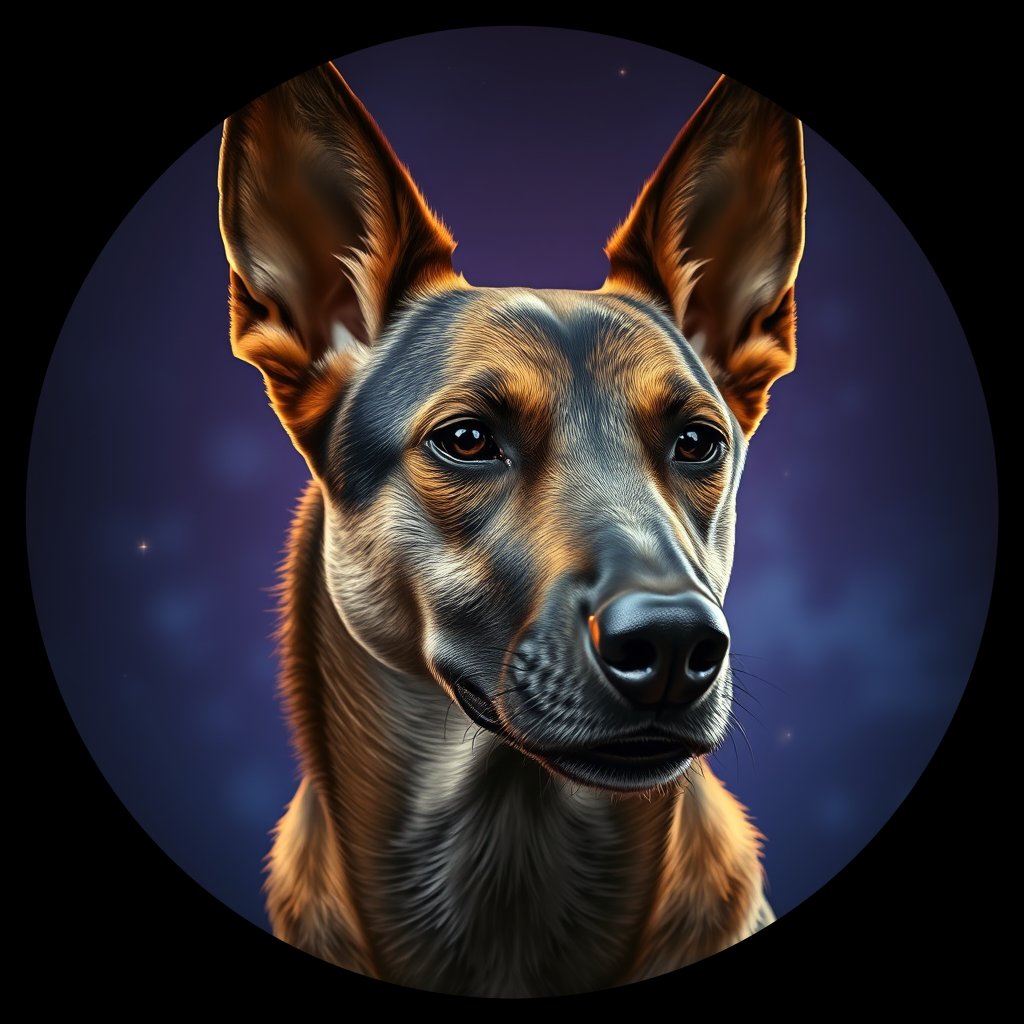 Cosmic medallion portrait of Chern_City_Chern_City_66, a Feral Dog Chernobyl