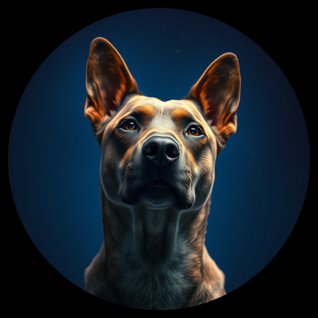 Cosmic medallion portrait of Chern_City_Chern_City_67, a Feral Dog Chernobyl