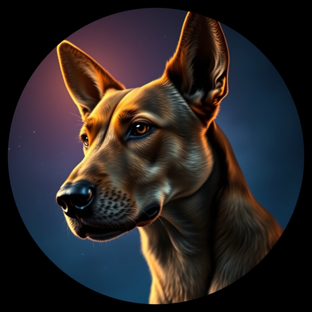 Cosmic medallion portrait of Chern_City_Chern_City_68, a Feral Dog Chernobyl