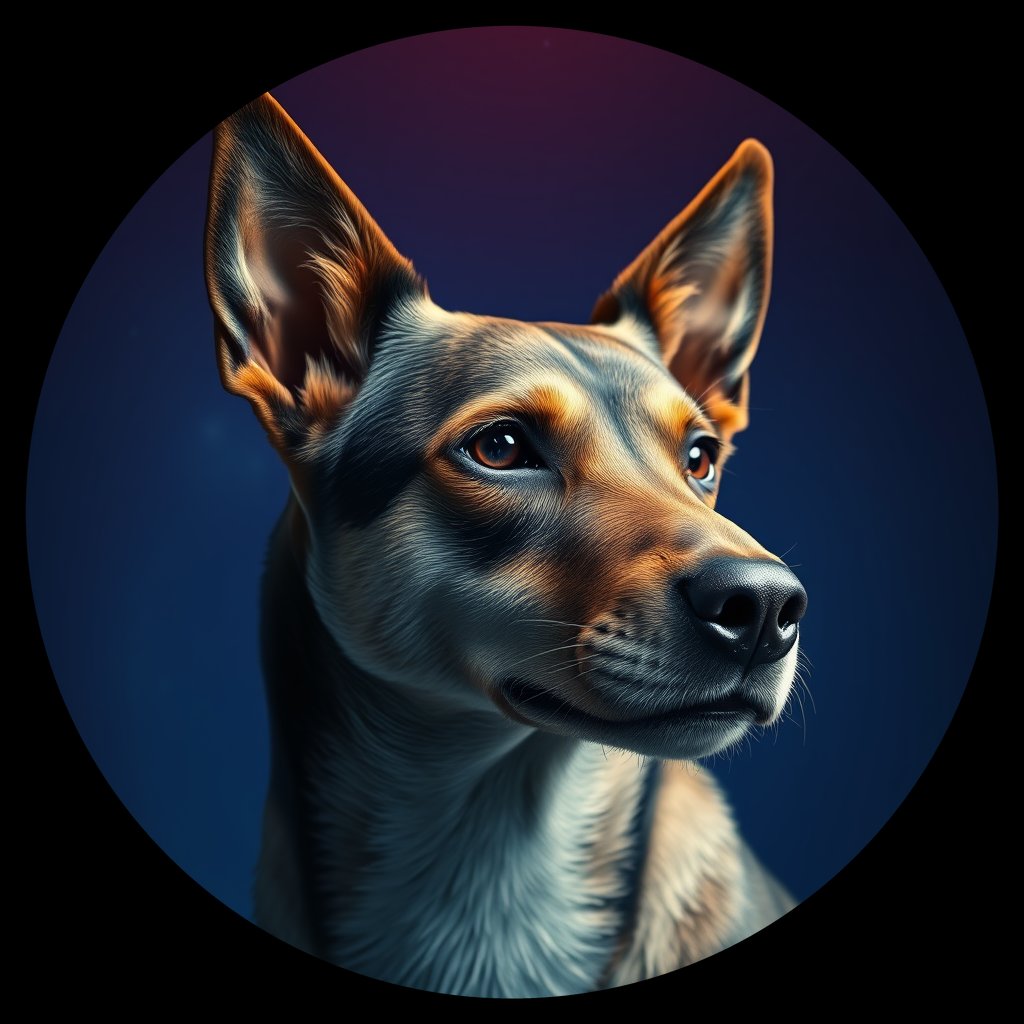 Cosmic medallion portrait of Chern_City_Chern_City_70, a Feral Dog Chernobyl