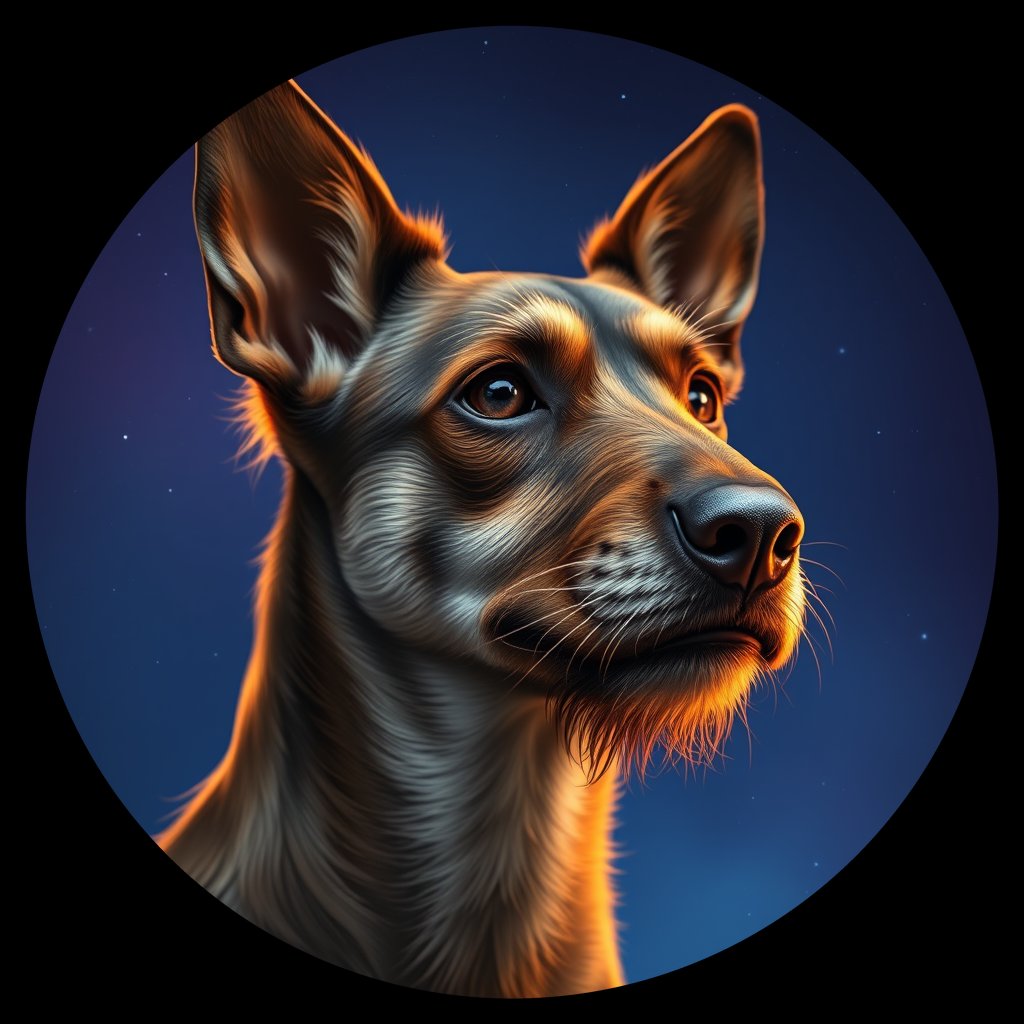 Cosmic medallion portrait of Chern_City_Chern_City_71, a Feral Dog Chernobyl