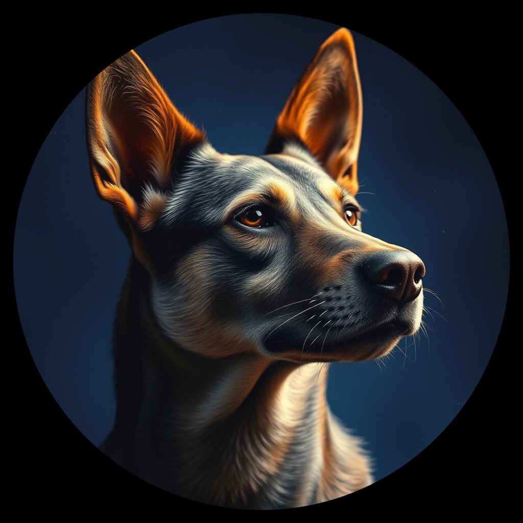 Cosmic medallion portrait of Chern_City_Chern_City_72, a Feral Dog Chernobyl