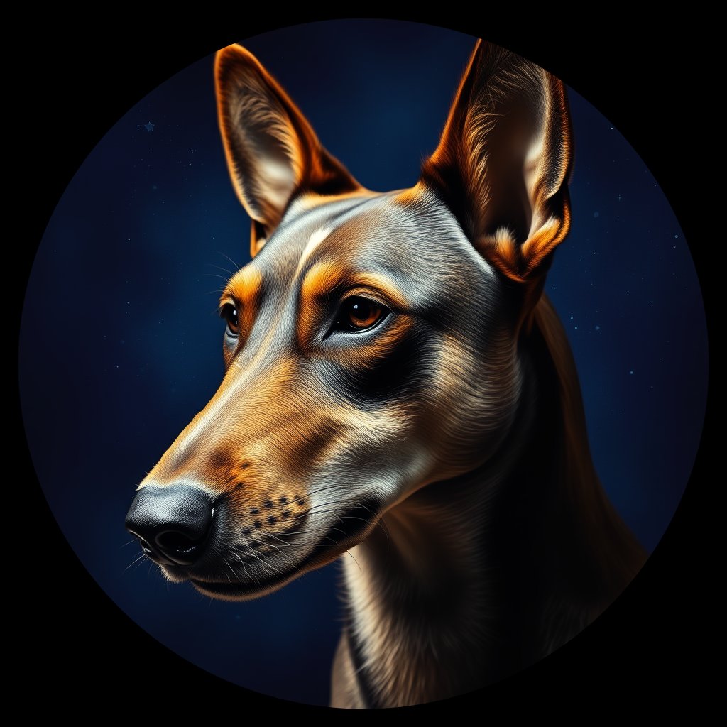 Cosmic medallion portrait of Chern_City_Chern_City_73, a Feral Dog Chernobyl