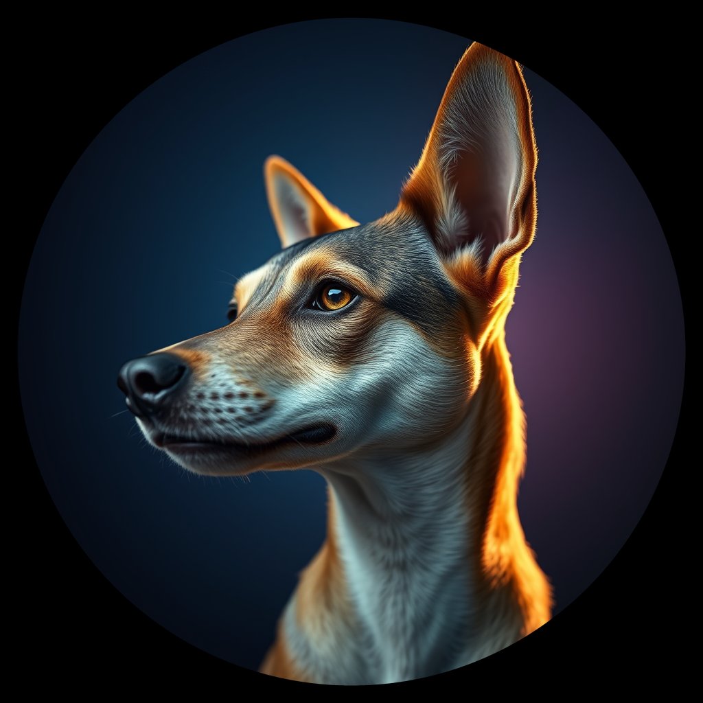 Cosmic medallion portrait of Chern_City_Chern_City_74, a Feral Dog Chernobyl