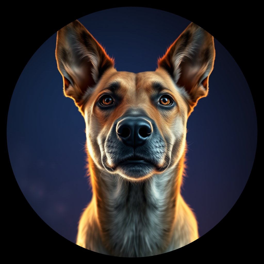 Cosmic medallion portrait of Chern_City_Chern_City_75, a Feral Dog Chernobyl