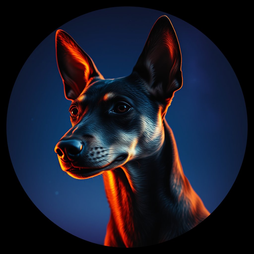 Cosmic medallion portrait of Chern_City_Chern_City_76, a Feral Dog Chernobyl
