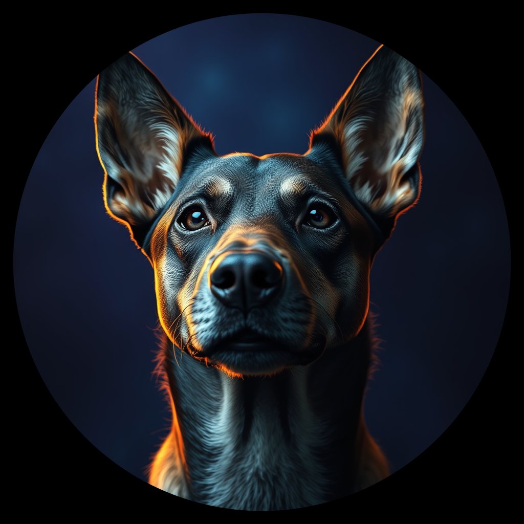 Cosmic medallion portrait of Chern_City_Chern_City_78, a Feral Dog Chernobyl