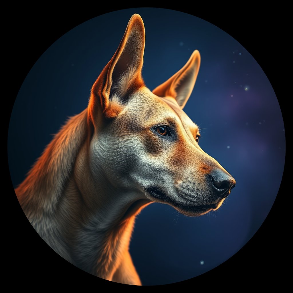 Cosmic medallion portrait of Chern_City_Chern_City_8, a Feral Dog Chernobyl