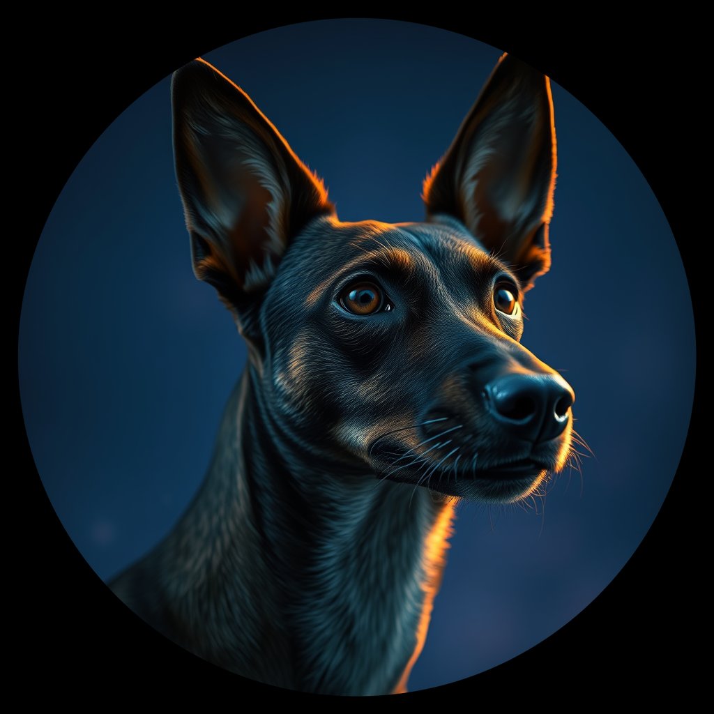 Cosmic medallion portrait of Chern_City_Chern_City_80, a Feral Dog Chernobyl