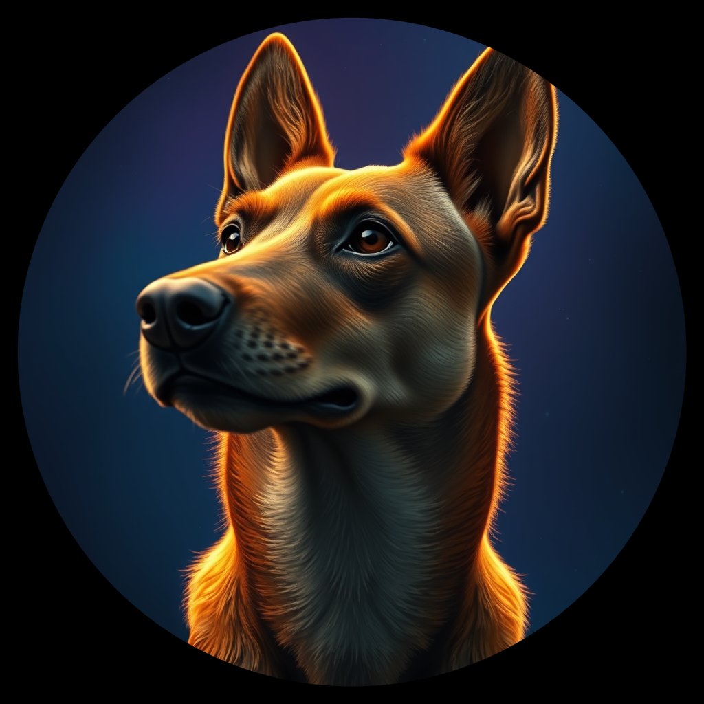 Cosmic medallion portrait of Chern_City_Chern_City_81, a Feral Dog Chernobyl