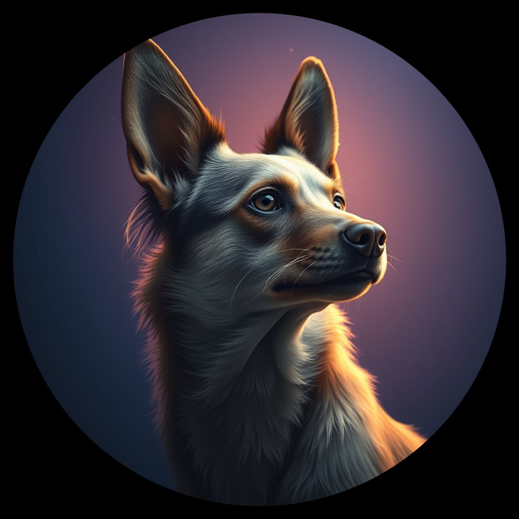 Cosmic medallion portrait of Chern_City_Chern_City_82, a Feral Dog Chernobyl