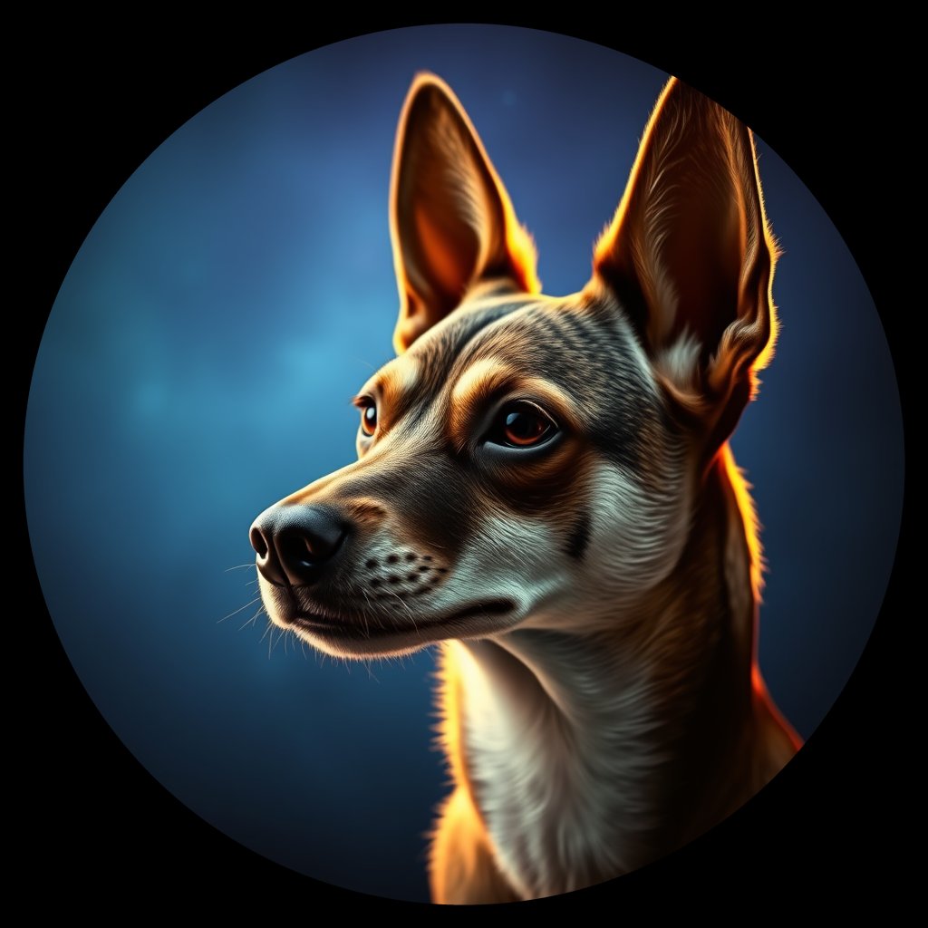 Cosmic medallion portrait of Chern_City_Chern_City_83, a Feral Dog Chernobyl