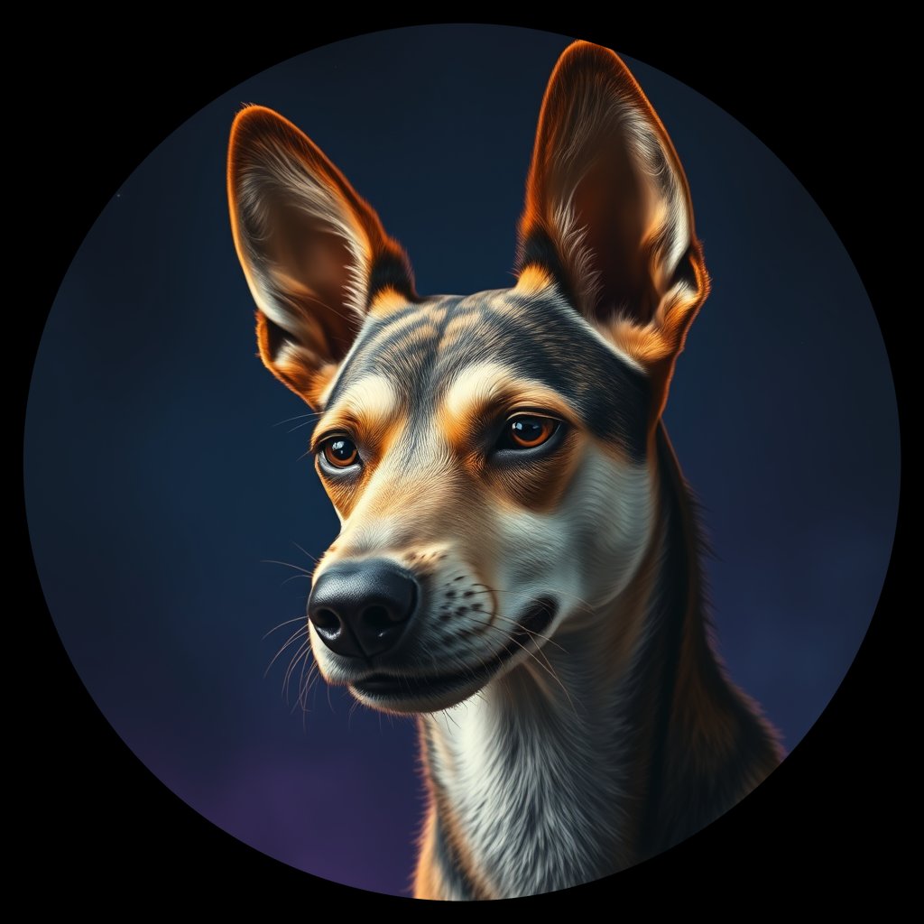 Cosmic medallion portrait of Chern_City_Chern_City_84, a Feral Dog Chernobyl