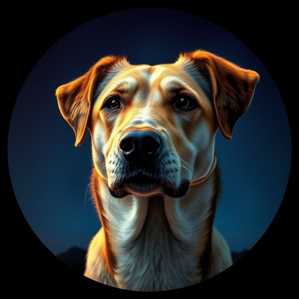 Cosmic medallion portrait of Chern_City_Chern_City_86, a Feral Dog Chernobyl