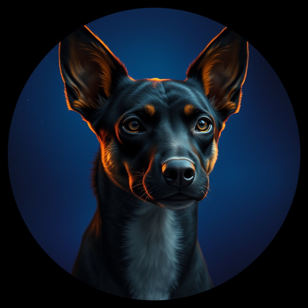 Cosmic medallion portrait of Chern_City_Chern_City_87, a Feral Dog Chernobyl