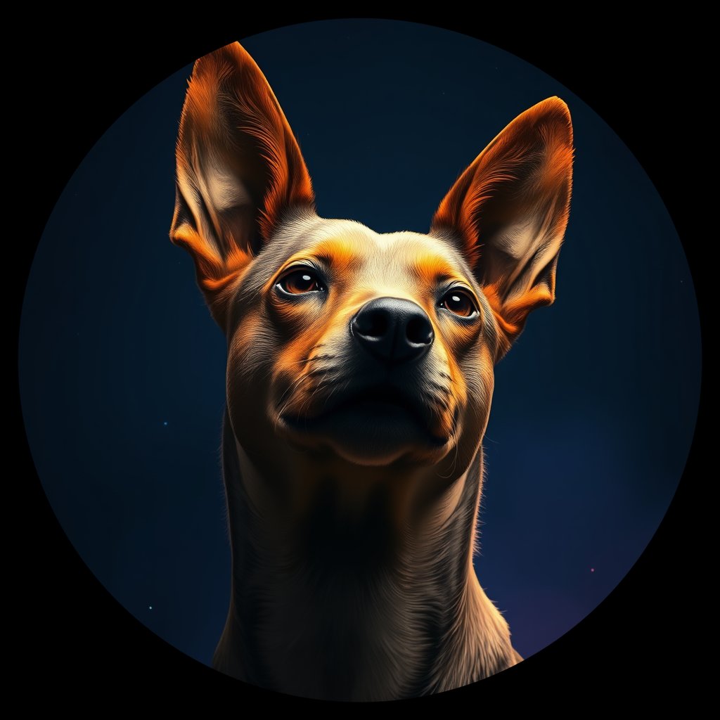 Cosmic medallion portrait of Chern_City_Chern_City_88, a Feral Dog Chernobyl