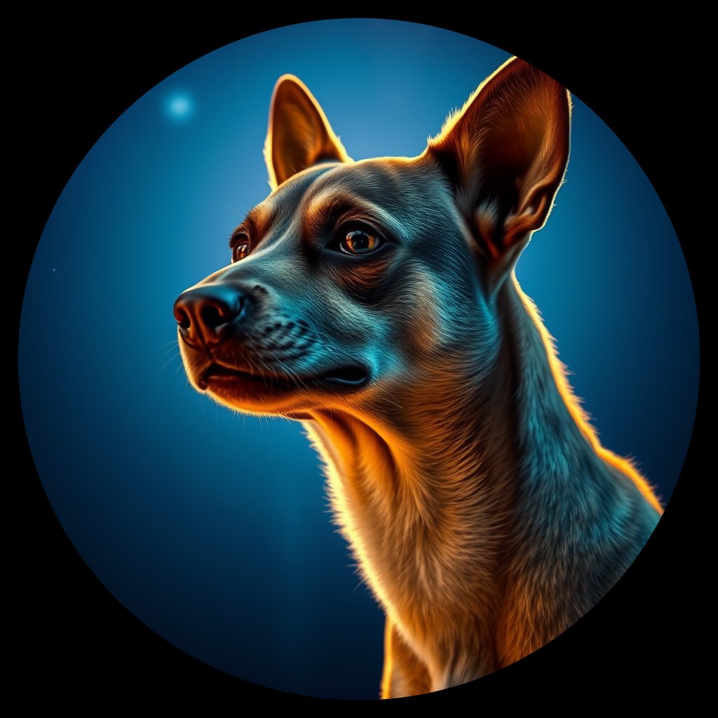 Cosmic medallion portrait of Chern_City_Chern_City_90, a Feral Dog Chernobyl