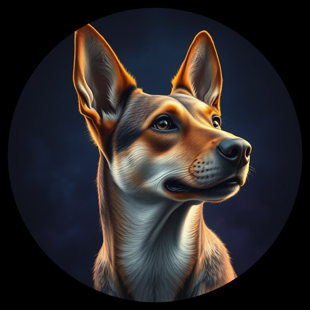 Cosmic medallion portrait of Chern_City_Chern_City_92, a Feral Dog Chernobyl