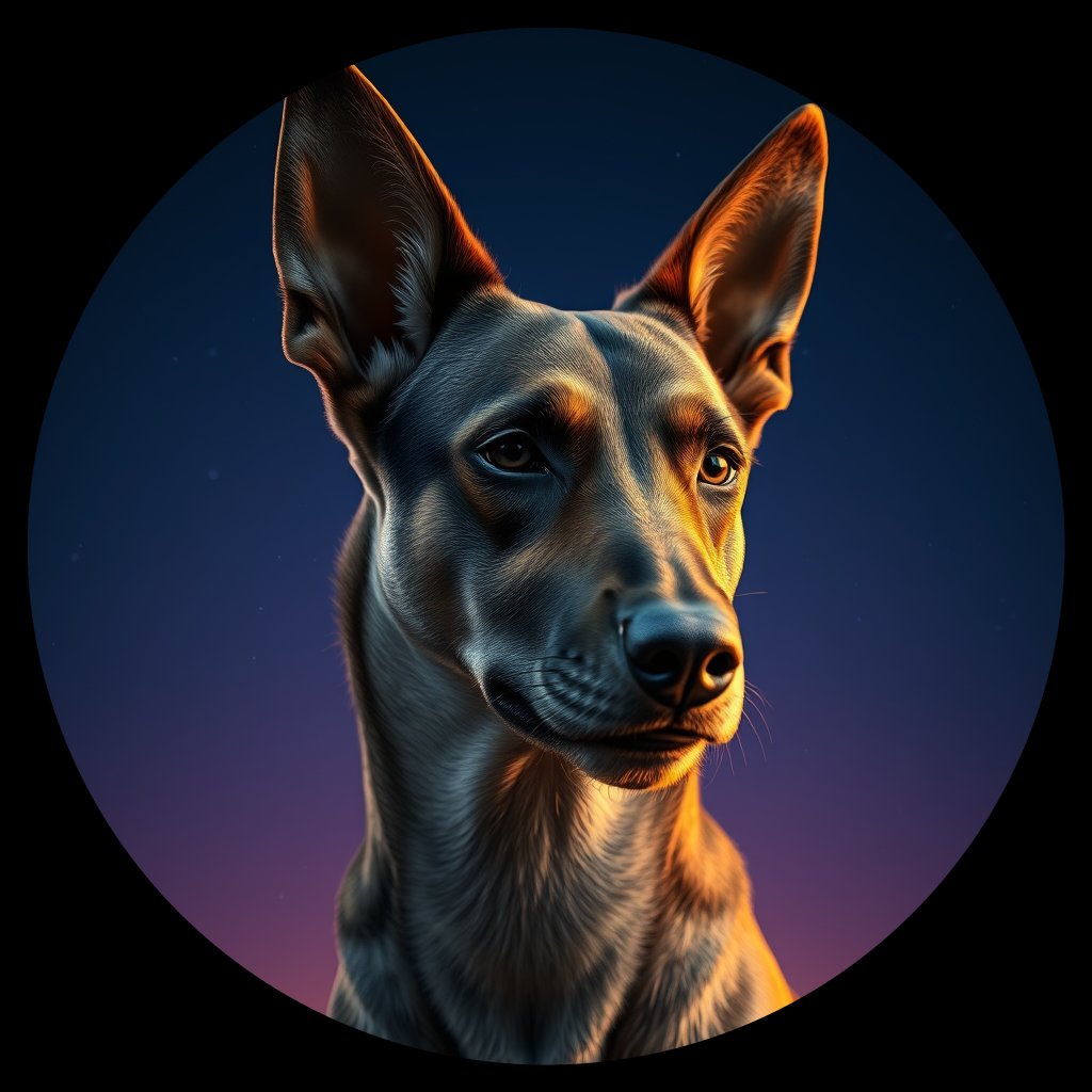 Cosmic medallion portrait of Chern_City_Chern_City_93, a Feral Dog Chernobyl