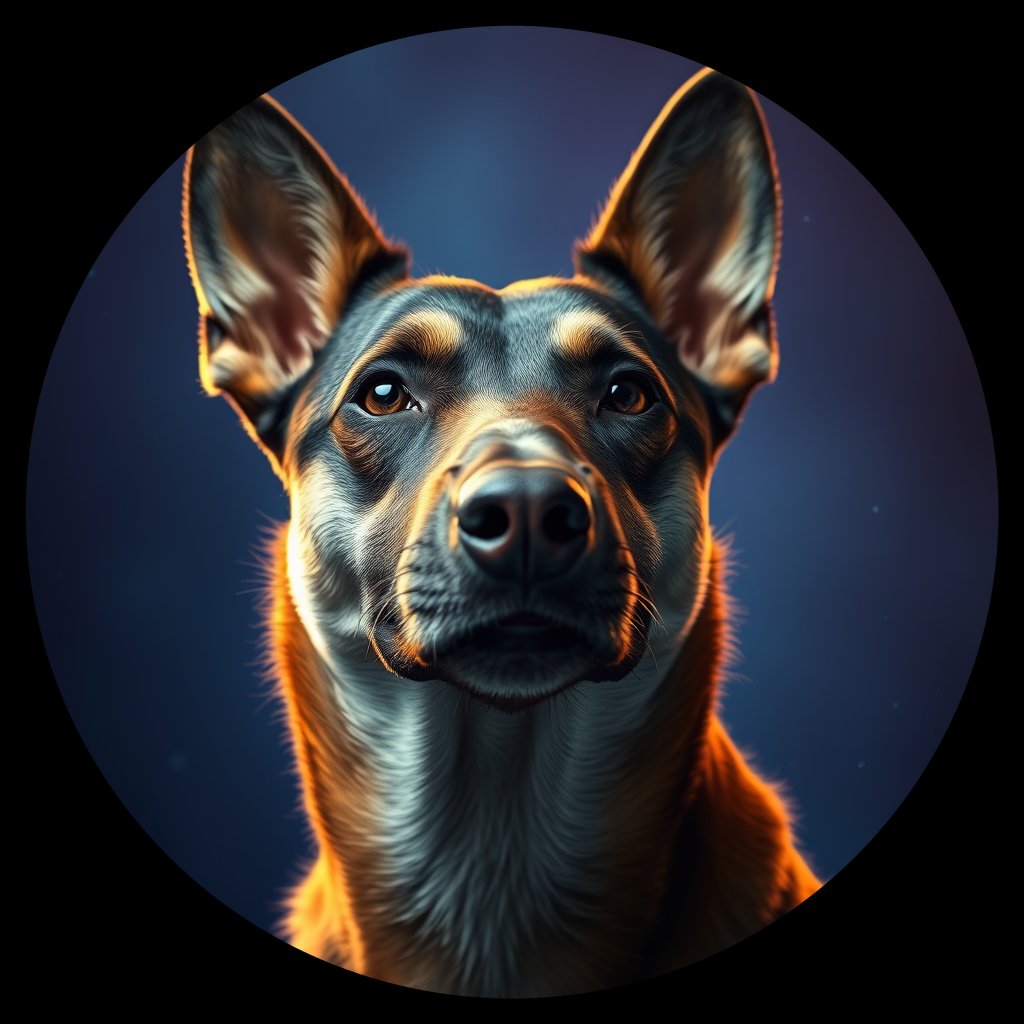 Cosmic medallion portrait of Chern_City_Chern_City_94, a Feral Dog Chernobyl