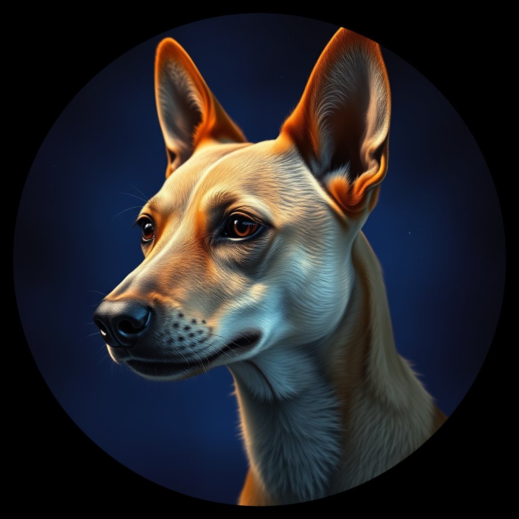 Cosmic medallion portrait of Chern_City_Chern_City_95, a Feral Dog Chernobyl