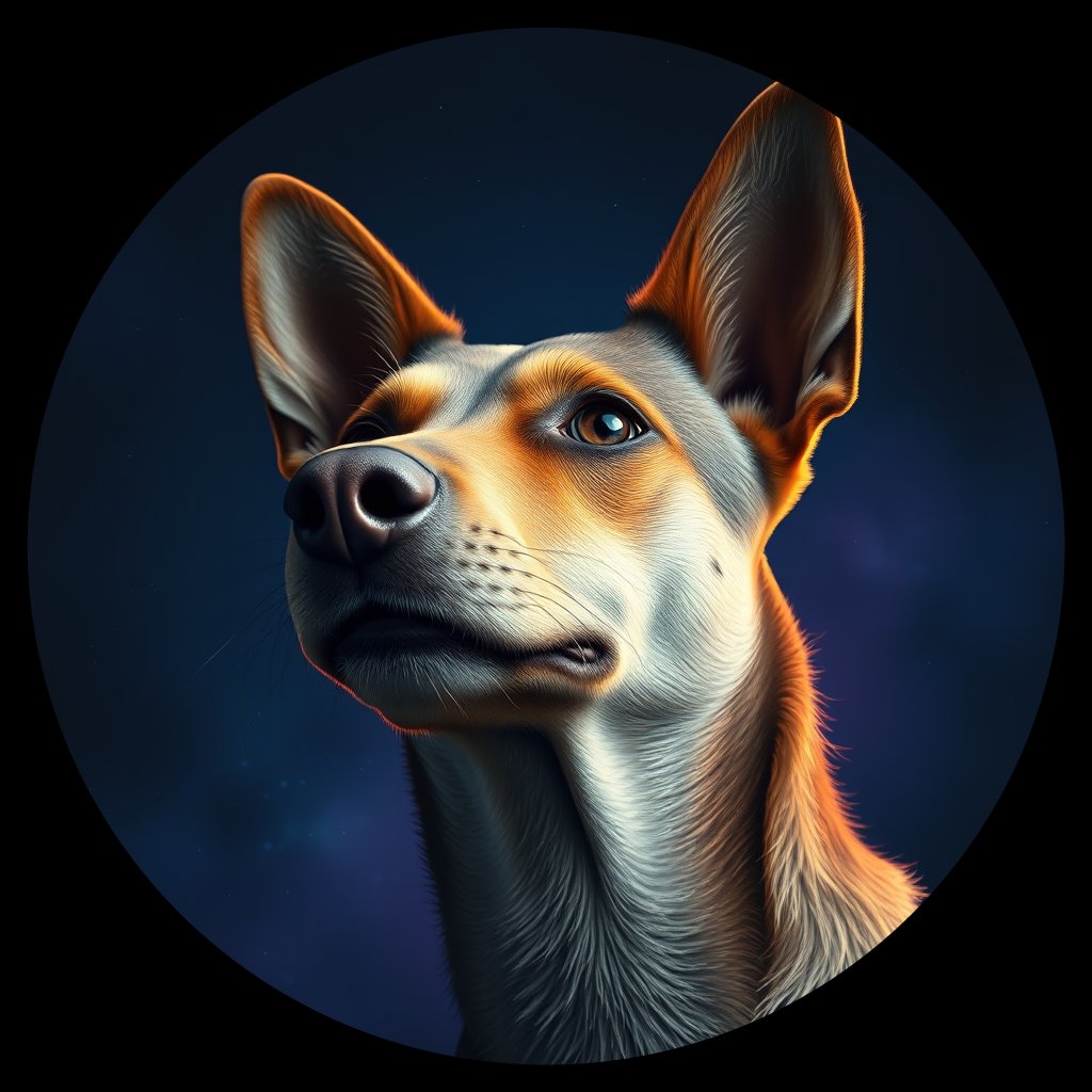 Cosmic medallion portrait of Chern_City_Chern_City_97, a Feral Dog Chernobyl