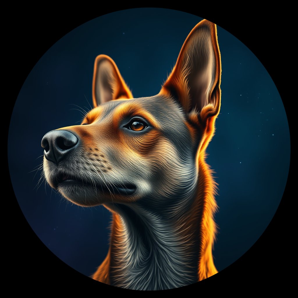 Cosmic medallion portrait of Chern_City_Chern_City_98, a Feral Dog Chernobyl