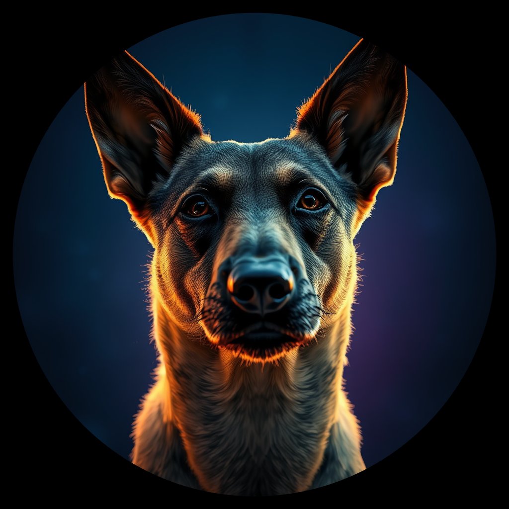 Cosmic medallion portrait of Chern_City_Chern_City_99, a Feral Dog Chernobyl
