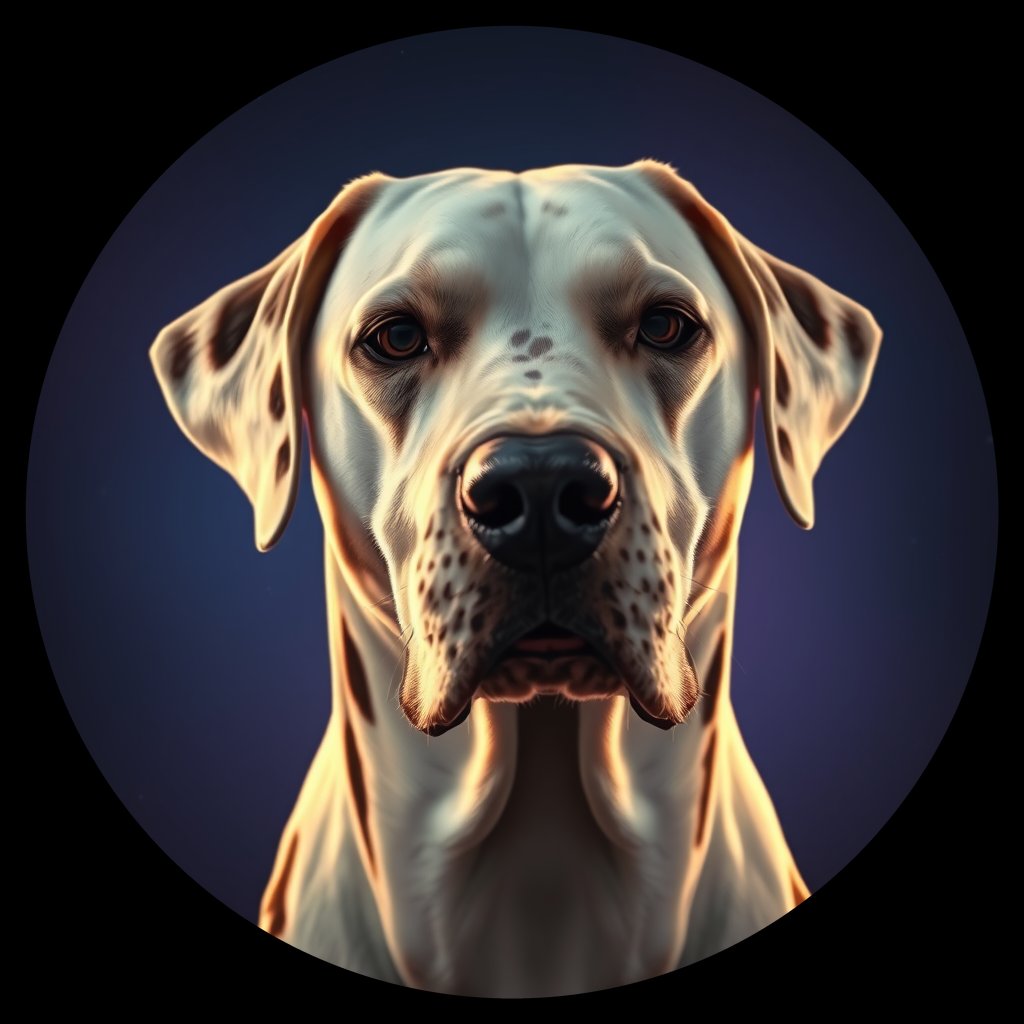 Cosmic medallion portrait of DAL8_DAL8, a Dalmatian