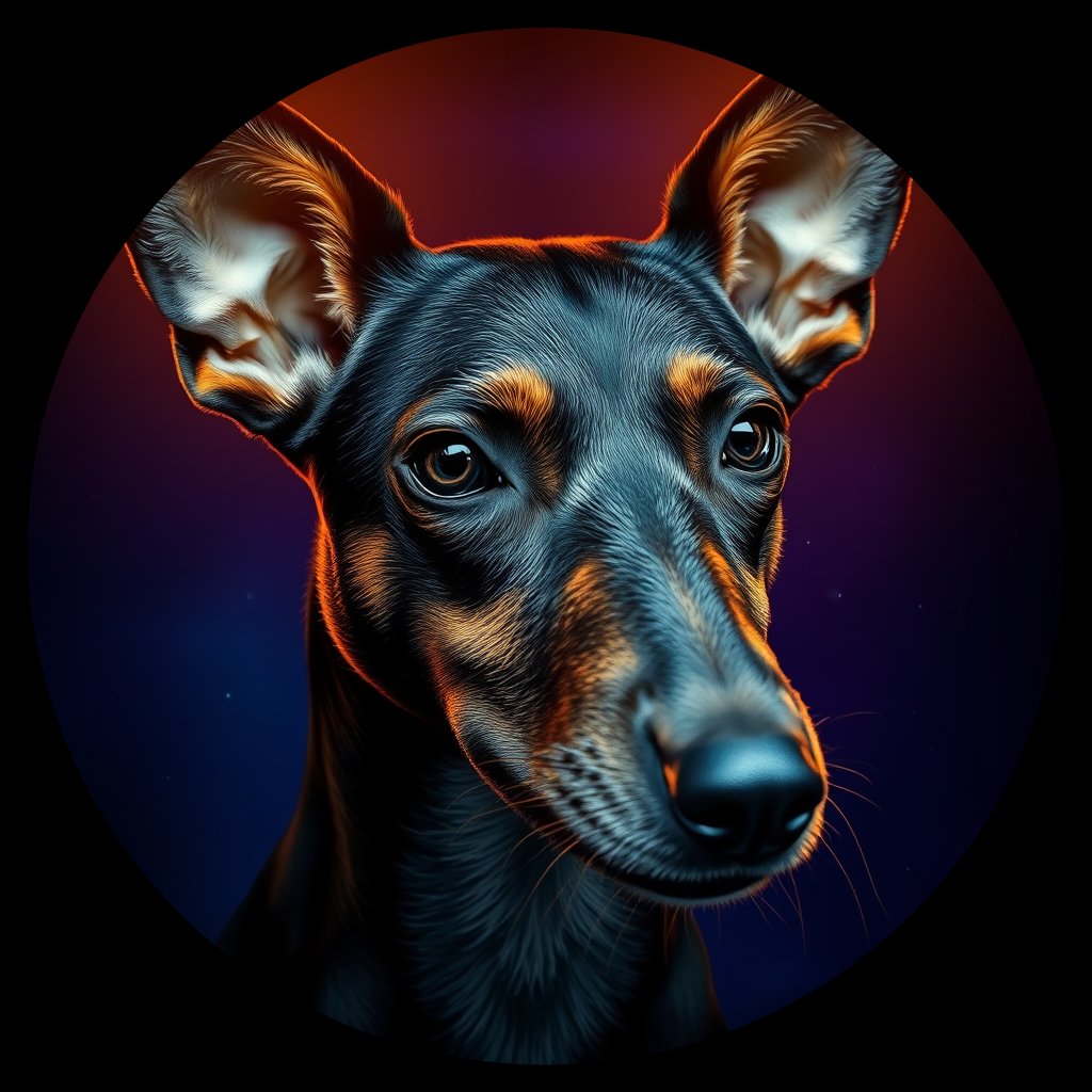Cosmic medallion portrait of DRC85_DRC85, a Village Dog Drc Boende