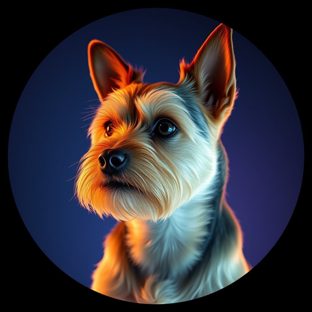 Cosmic medallion portrait of E10-Opal-Williams-YT_E10-Opal-Williams-YT, a Yorkshire Terrier