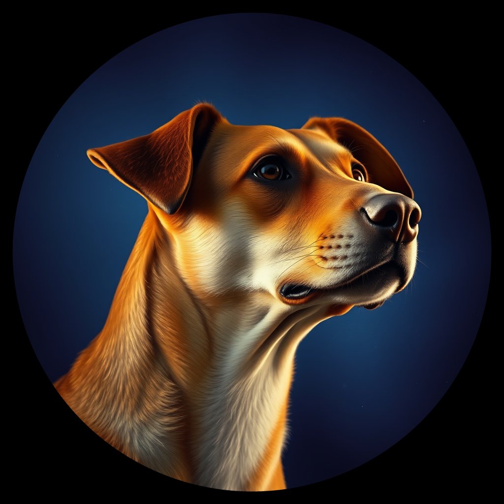 Cosmic medallion portrait of EAST_cd017, a Dingo East