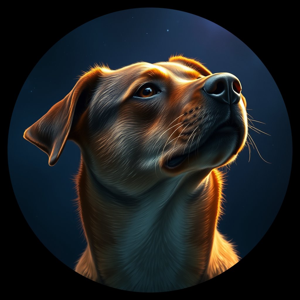 Cosmic medallion portrait of EAST_cd033, a Dingo East