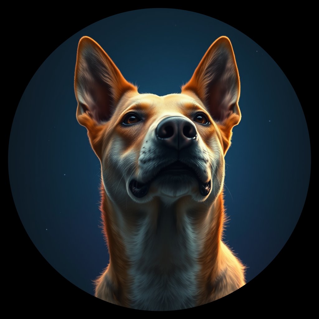 Cosmic medallion portrait of EAST_cd110, a Dingo East
