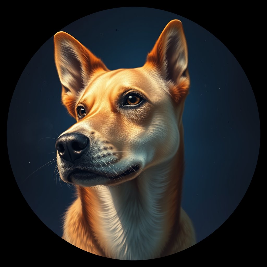 Cosmic medallion portrait of EAST_cd133, a Dingo East