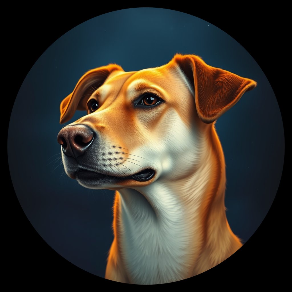 Cosmic medallion portrait of EAST_cd135, a Dingo East